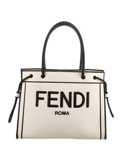 fendi roma canvas tote bag|authentic fendi tote.